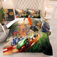 Hot Wheels Comforter Pillowcases 3PC Sets Blanket All Season Reversible Quilted Duvet