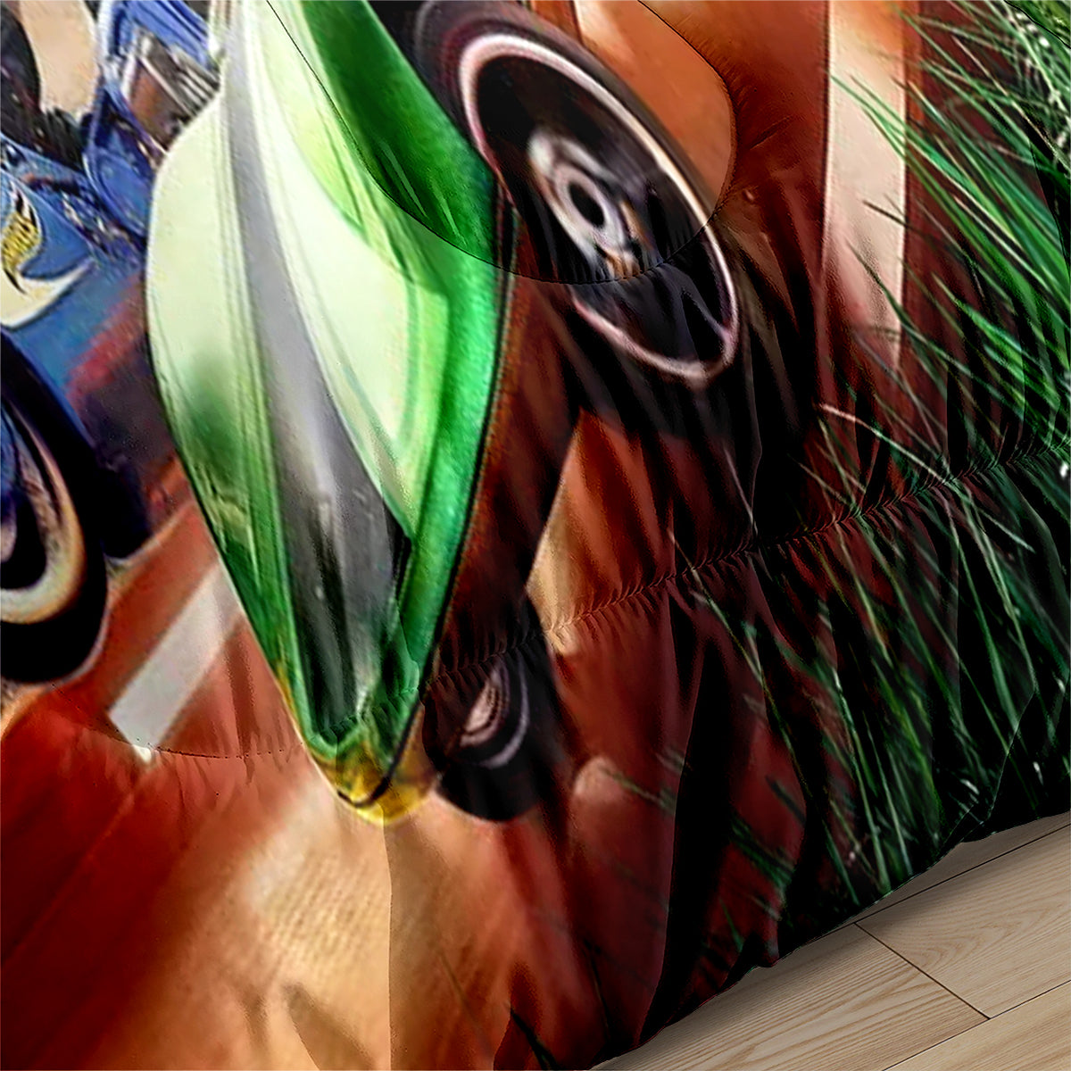 Hot Wheels Comforter Pillowcases 3PC Sets Blanket All Season Reversible Quilted Duvet