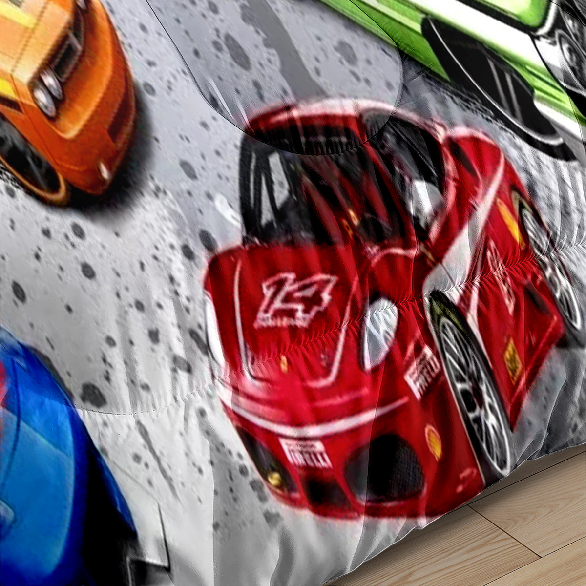 Hot Wheels Comforter Pillowcases 3PC Sets Blanket All Season Reversible Quilted Duvet