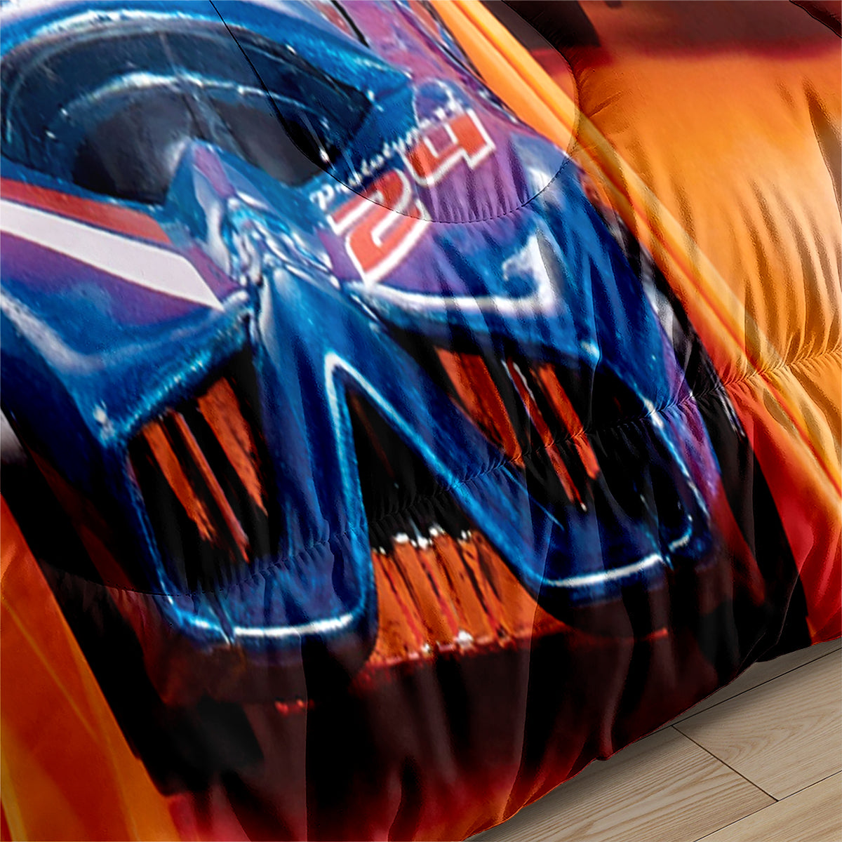 Hot Wheels Comforter Pillowcases 3PC Sets Blanket All Season Reversible Quilted Duvet