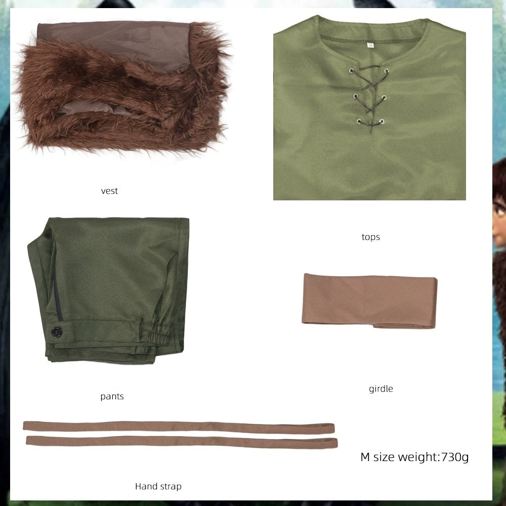 How to Train Your Dragon Hiccup Cosplay Costume Full Set for Halloween