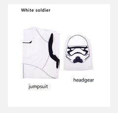 Star Wars Imperial Stormtrooper Cosplay Costume with Mask Boys Girls Bodysuit Halloween Fancy Jumpsuits
