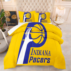 Indiana Basketball Pacers Comforter Pillowcases 3PC Sets Blanket All Season Reversible Quilted Duvet