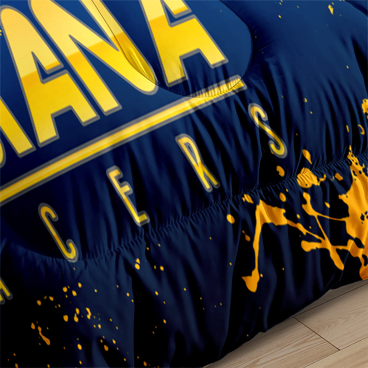 Indiana Basketball Pacers Comforter Pillowcases 3PC Sets Blanket All Season Reversible Quilted Duvet