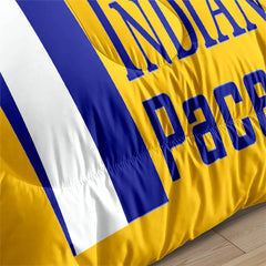 Indiana Basketball Pacers Comforter Pillowcases 3PC Sets Blanket All Season Reversible Quilted Duvet