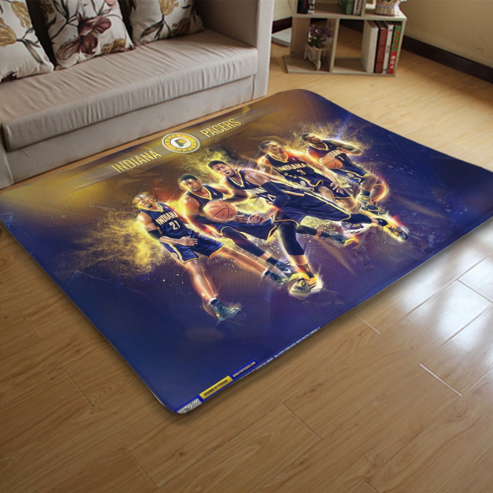 Indiana Basketball Pacers Rugs Bedroom Living Room Bathroom Carpet Mat Rug
