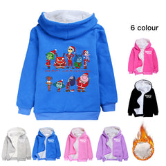 Inside Out 2 Sherpa Lined Hoodie Fleece Sweatshirt Full Zip Hooded Jacket for Kids