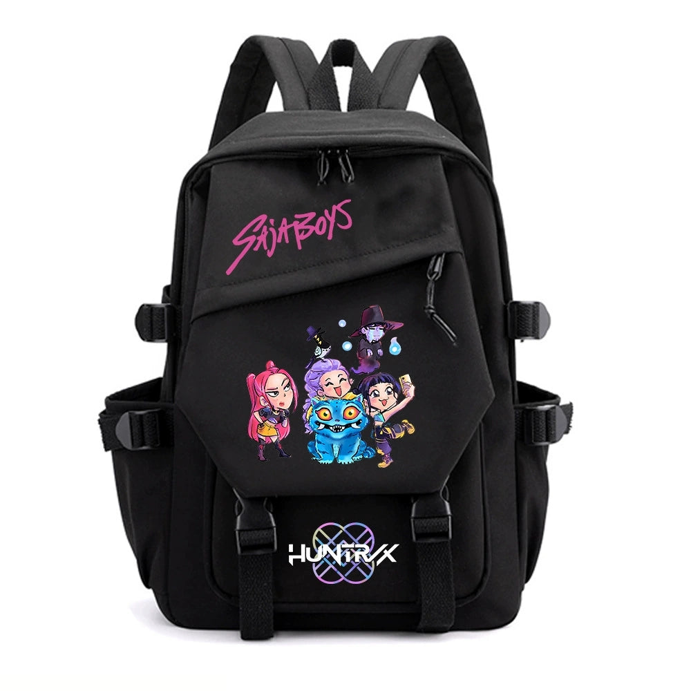 KPop Demon Hunters Water Proof Backpack Notebook Travel Bags Casual School Bag