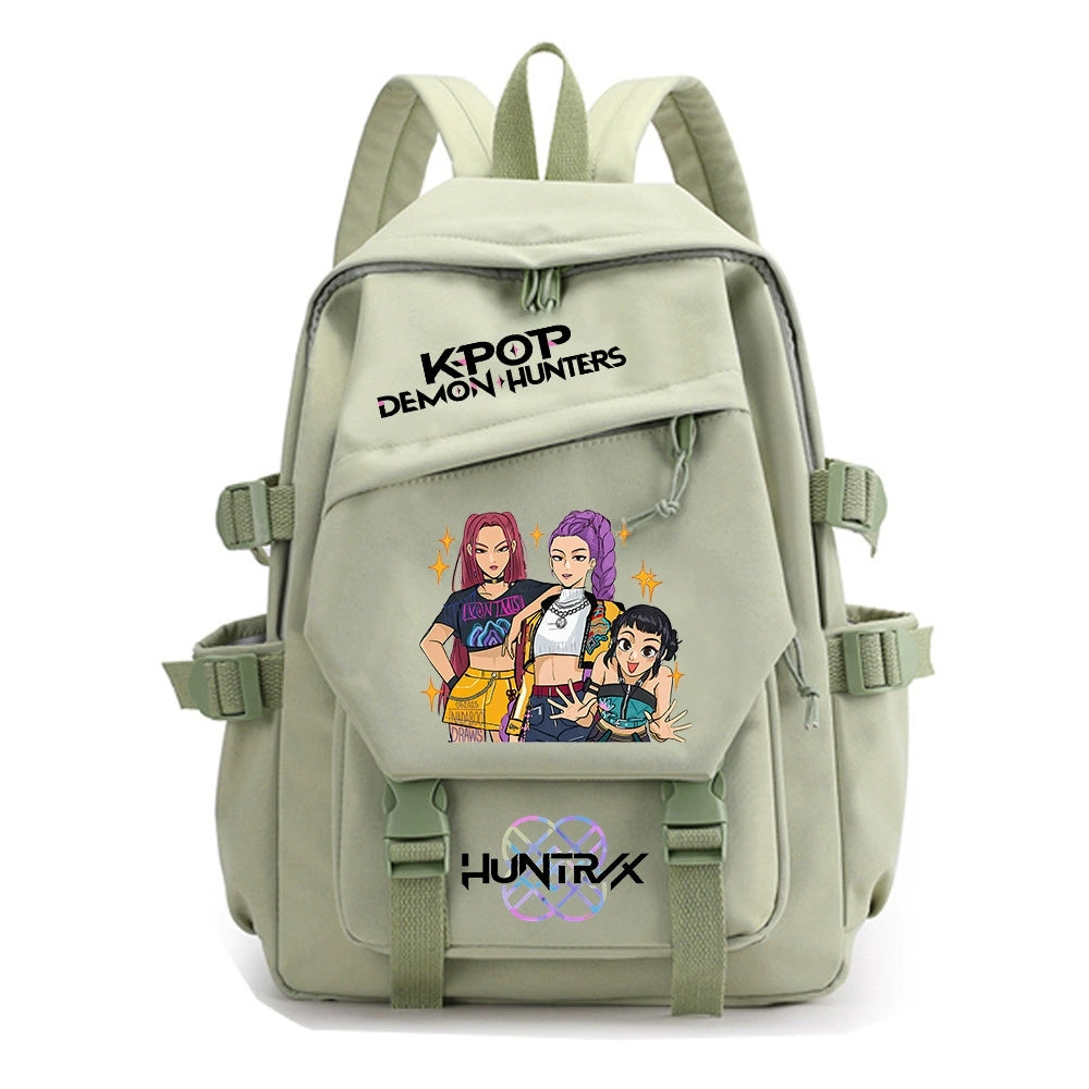 KPop Demon Hunters Water Proof Backpack Notebook Travel Bags Casual School Bag