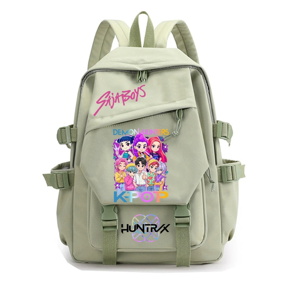 KPop Demon Hunters Water Proof Backpack Notebook Travel Bags Casual School Bag