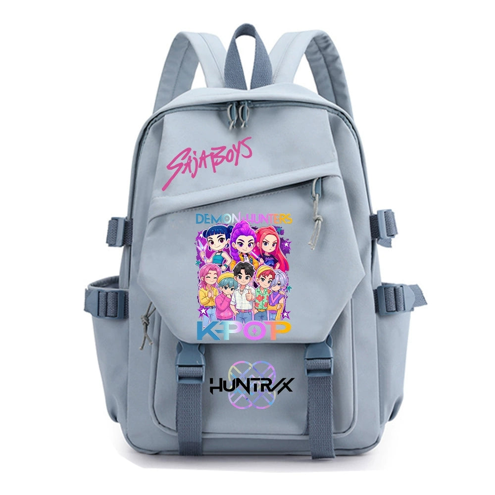 KPop Demon Hunters Water Proof Backpack Notebook Travel Bags Casual School Bag