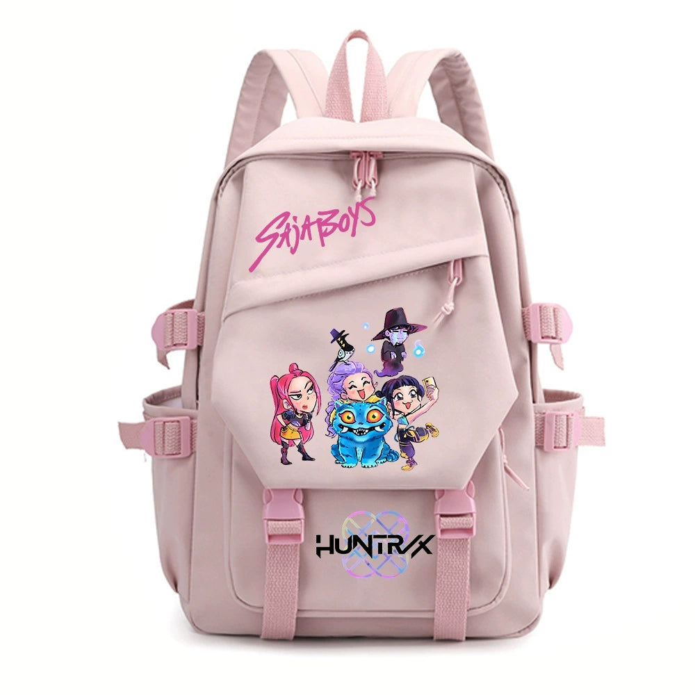 KPop Demon Hunters Water Proof Backpack Notebook Travel Bags Casual School Bag