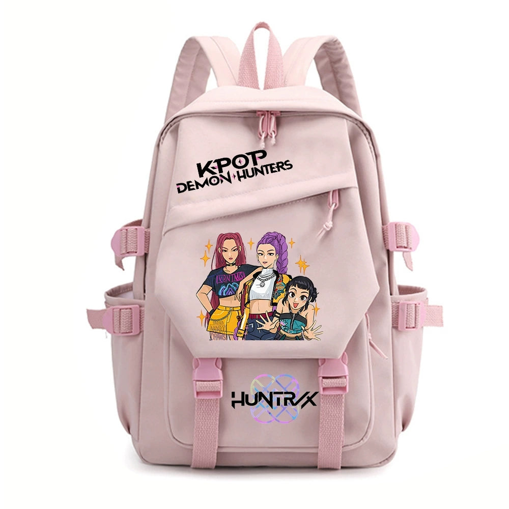 KPop Demon Hunters Water Proof Backpack Notebook Travel Bags Casual School Bag
