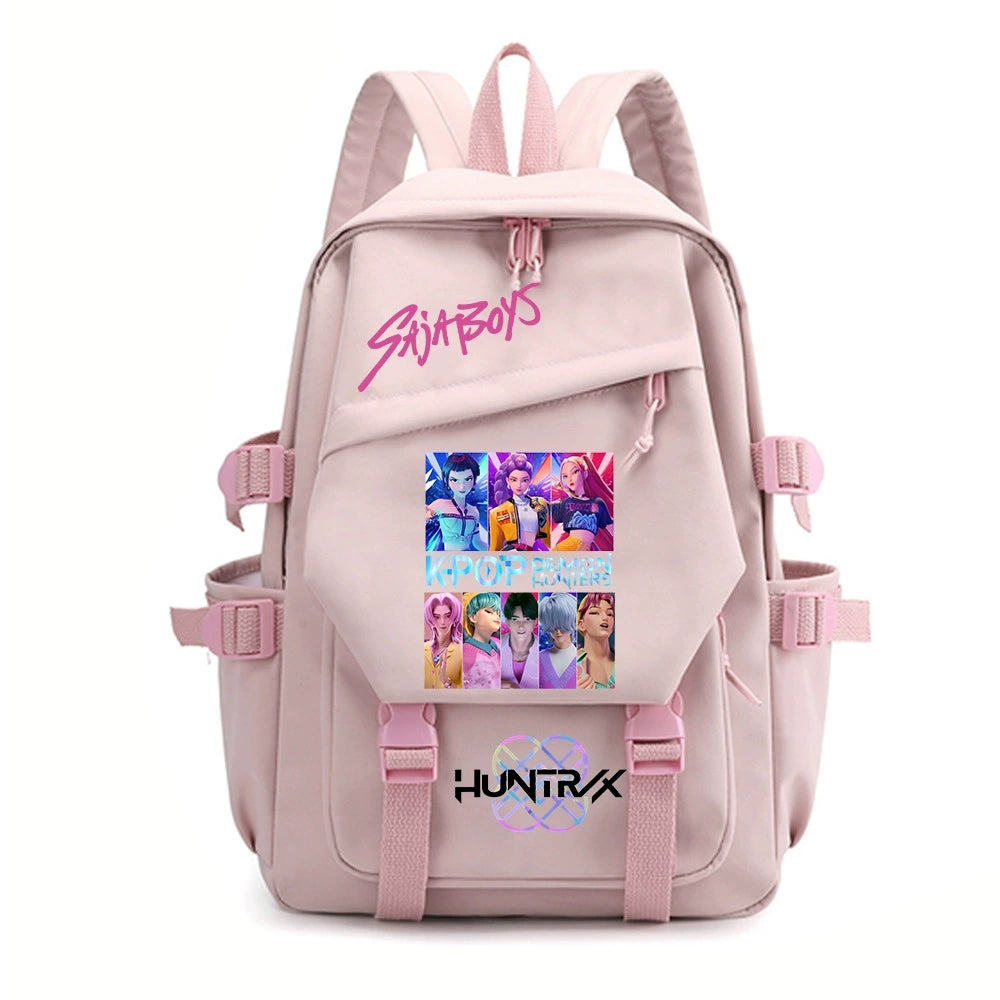 KPop Demon Hunters Water Proof Backpack Notebook Travel Bags Casual School Bag