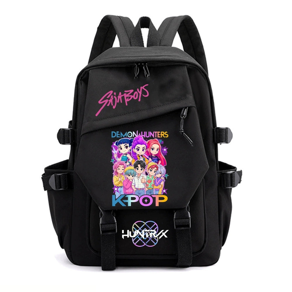 KPop Demon Hunters Water Proof Backpack Notebook Travel Bags Casual School Bag