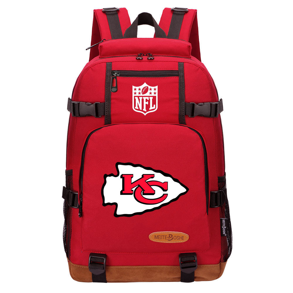 Kansas City Chiefs Football Team Rugby Waterproof Backpack School Notebook Travel Bag