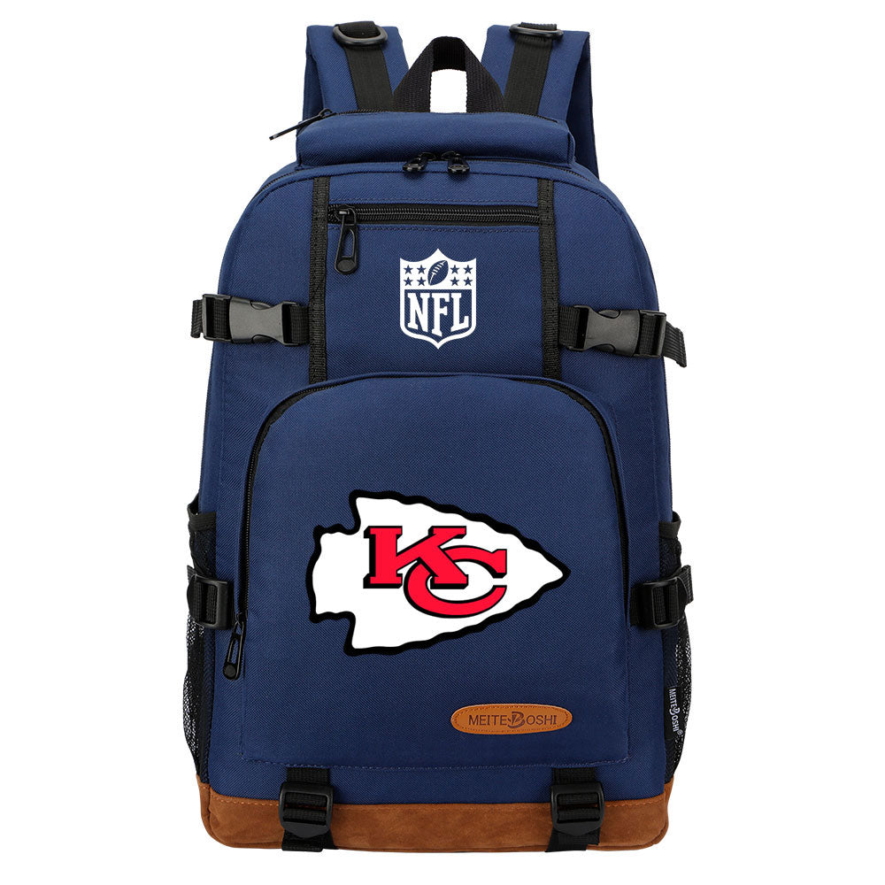 Kansas City Chiefs Football Team Rugby Waterproof Backpack School Notebook Travel Bag