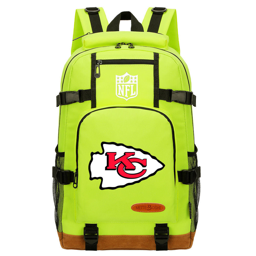Kansas City Chiefs Football Team Rugby Waterproof Backpack School Notebook Travel Bag