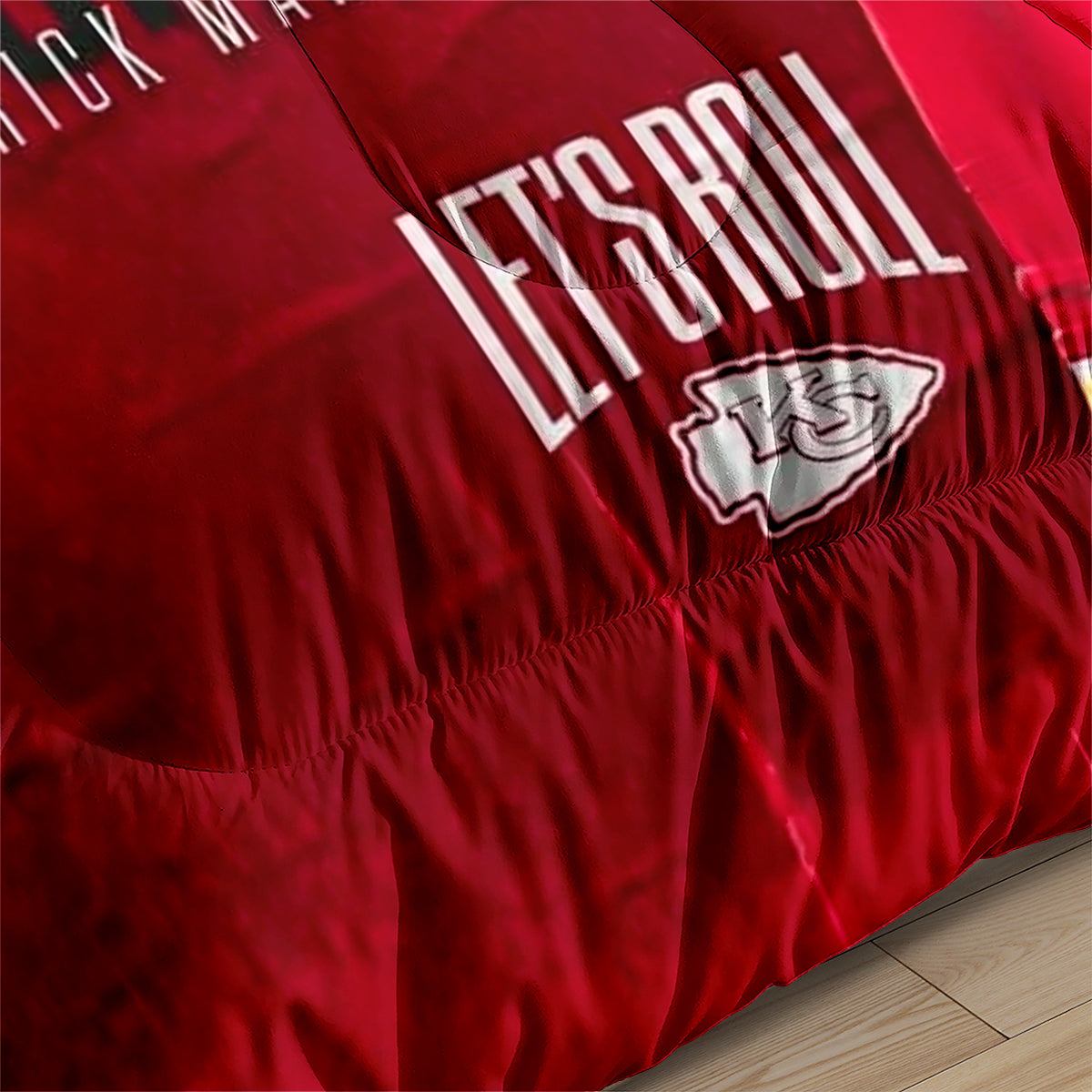 Kansas City Rugby Football Chiefs Comforter Pillowcases 3PC Sets Blanket All Season Reversible Quilted Duvet