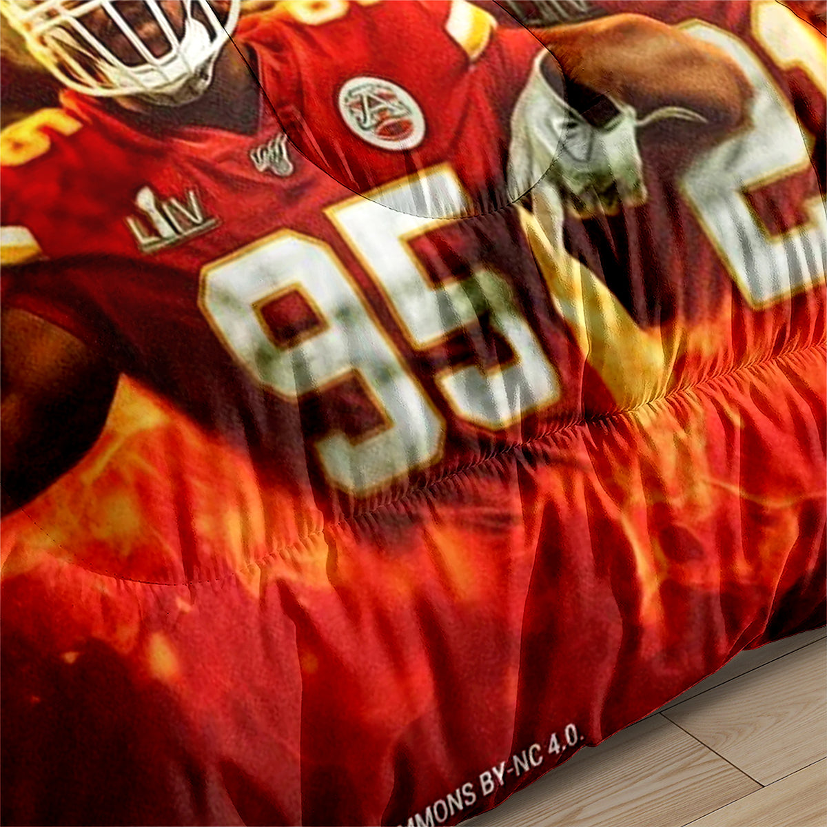 Kansas City Rugby Football Chiefs Comforter Pillowcases 3PC Sets Blanket All Season Reversible Quilted Duvet