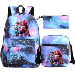 Kpop Demon Hunter Schoolbag Backpack Shoulder Bag Pencil Case set for Kids Students