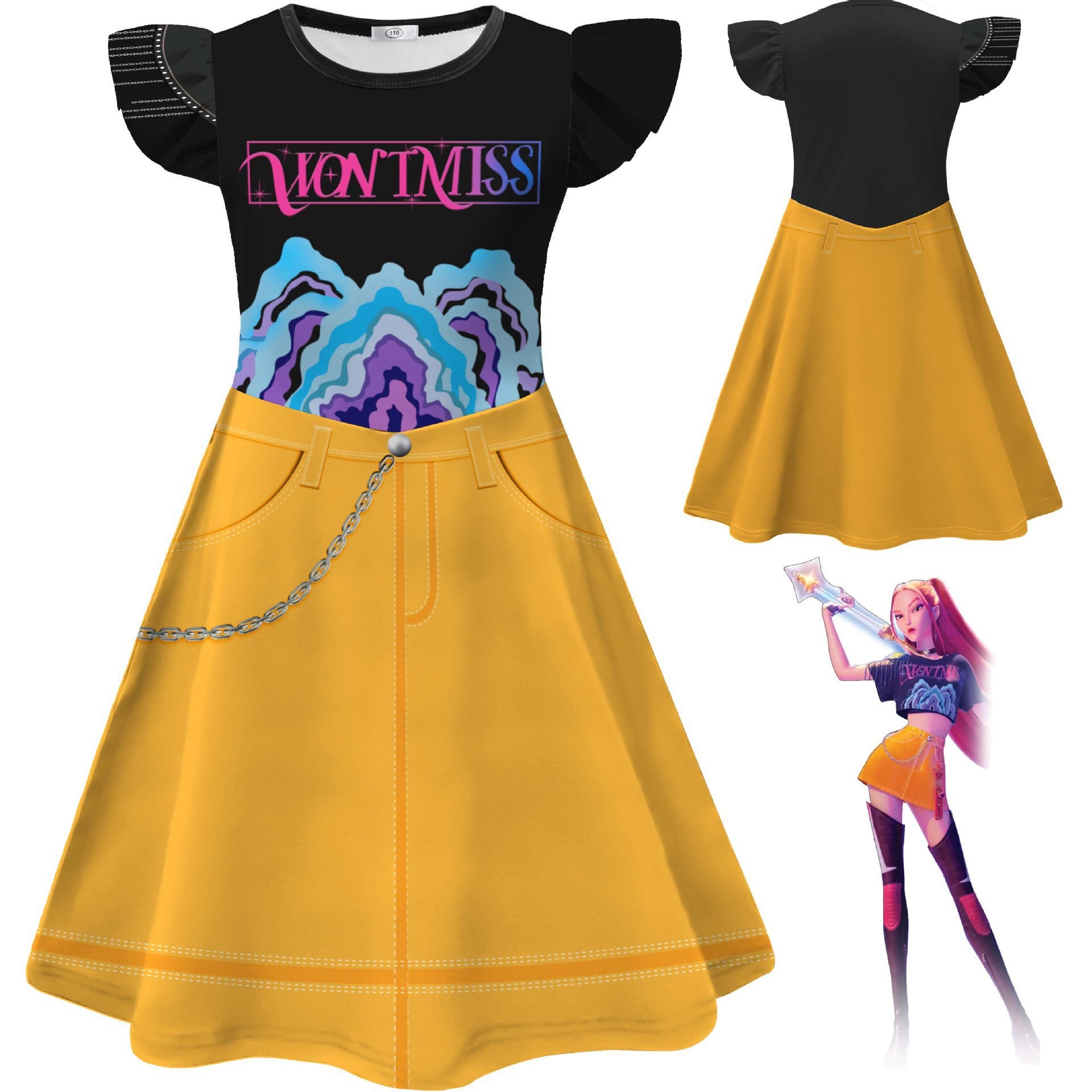 Kpop Demon Hunter Cosplay Costume for Girls Halloween Fancy Dress
