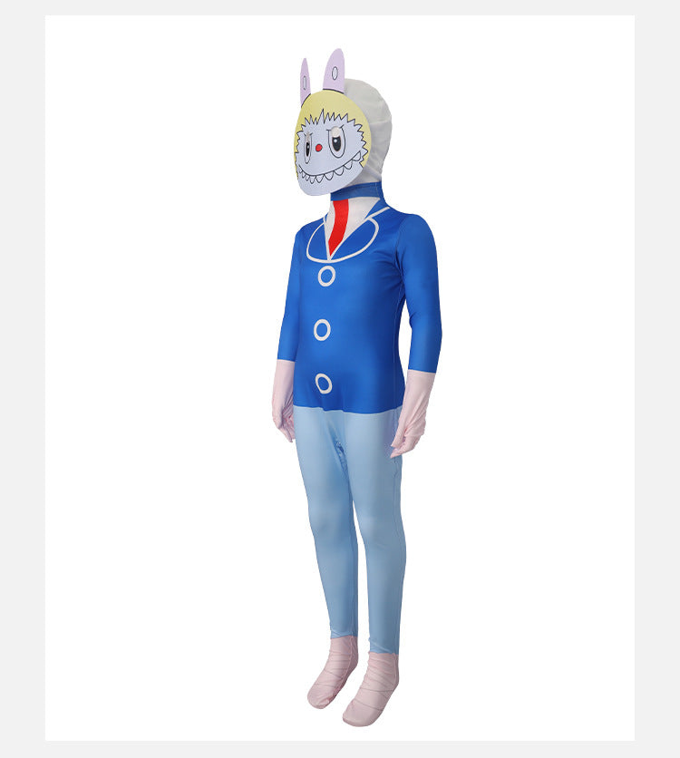 La Bubu Cosplay Costume with Mask Boys Girls Bodysuit Halloween Fancy Jumpsuits