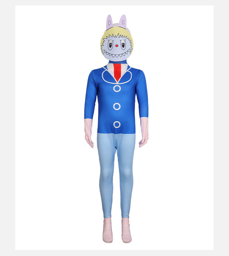 La Bubu Cosplay Costume with Mask Boys Girls Bodysuit Halloween Fancy Jumpsuits