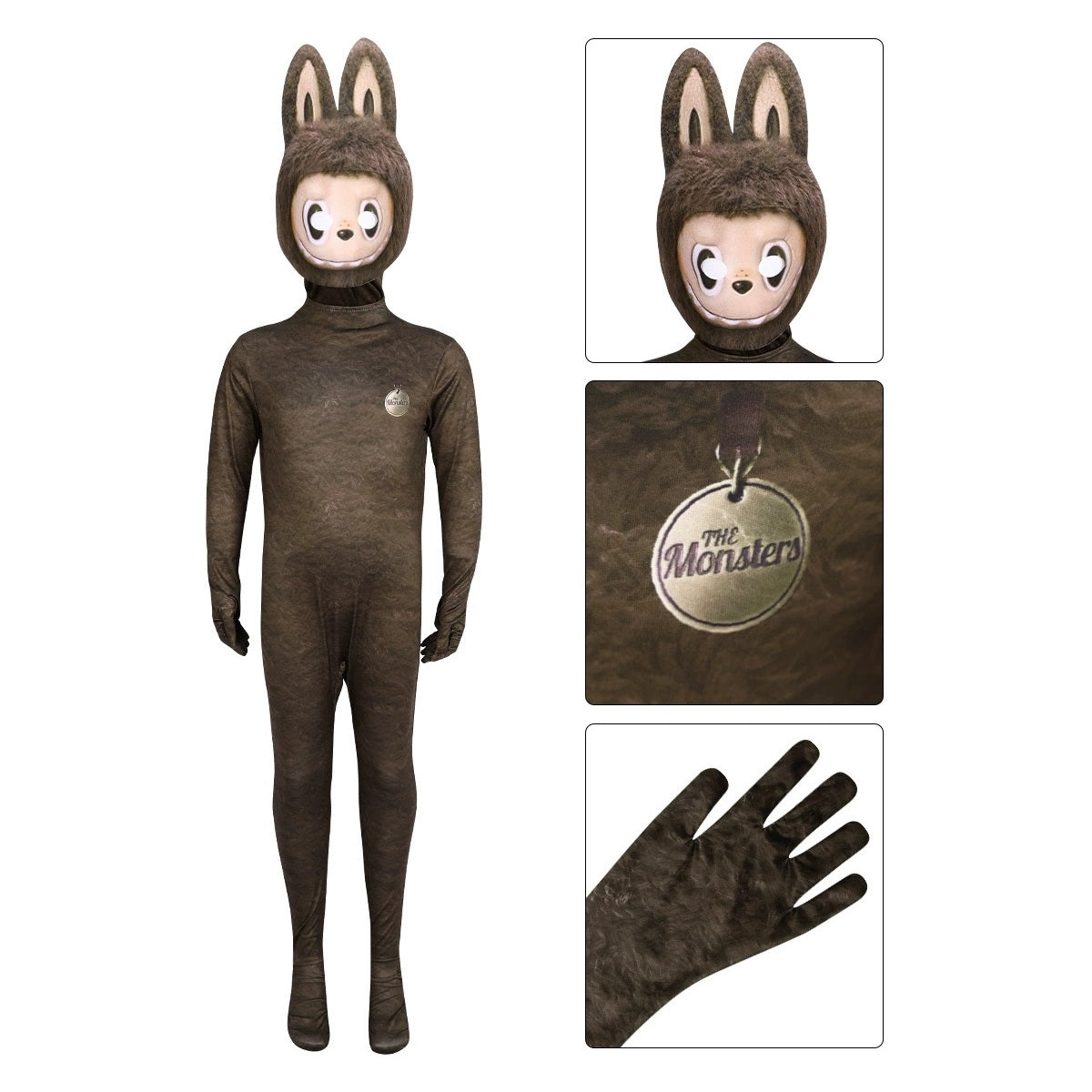 La Bubu Cosplay Costume with Mask Boys Girls Bodysuit Halloween Fancy Jumpsuits