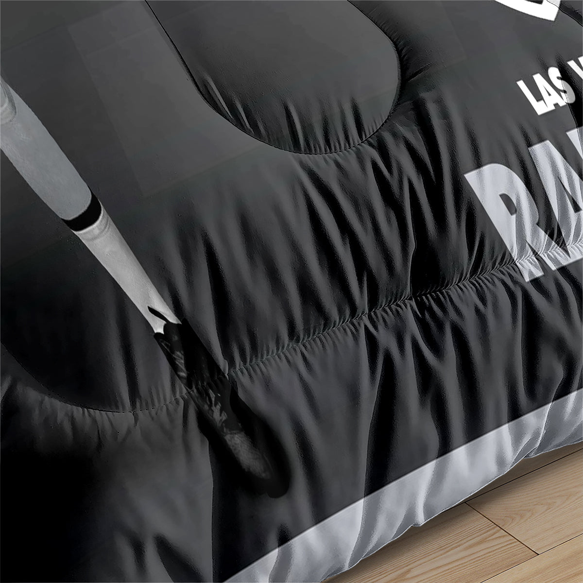 Las Vegas Rugby Football Raiders Comforter Pillowcases 3PC Sets Blanket All Season Reversible Quilted Duvet
