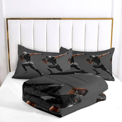 Las Vegas Rugby Football Raiders Comforter Pillowcases 3PC Sets Blanket All Season Reversible Quilted Duvet