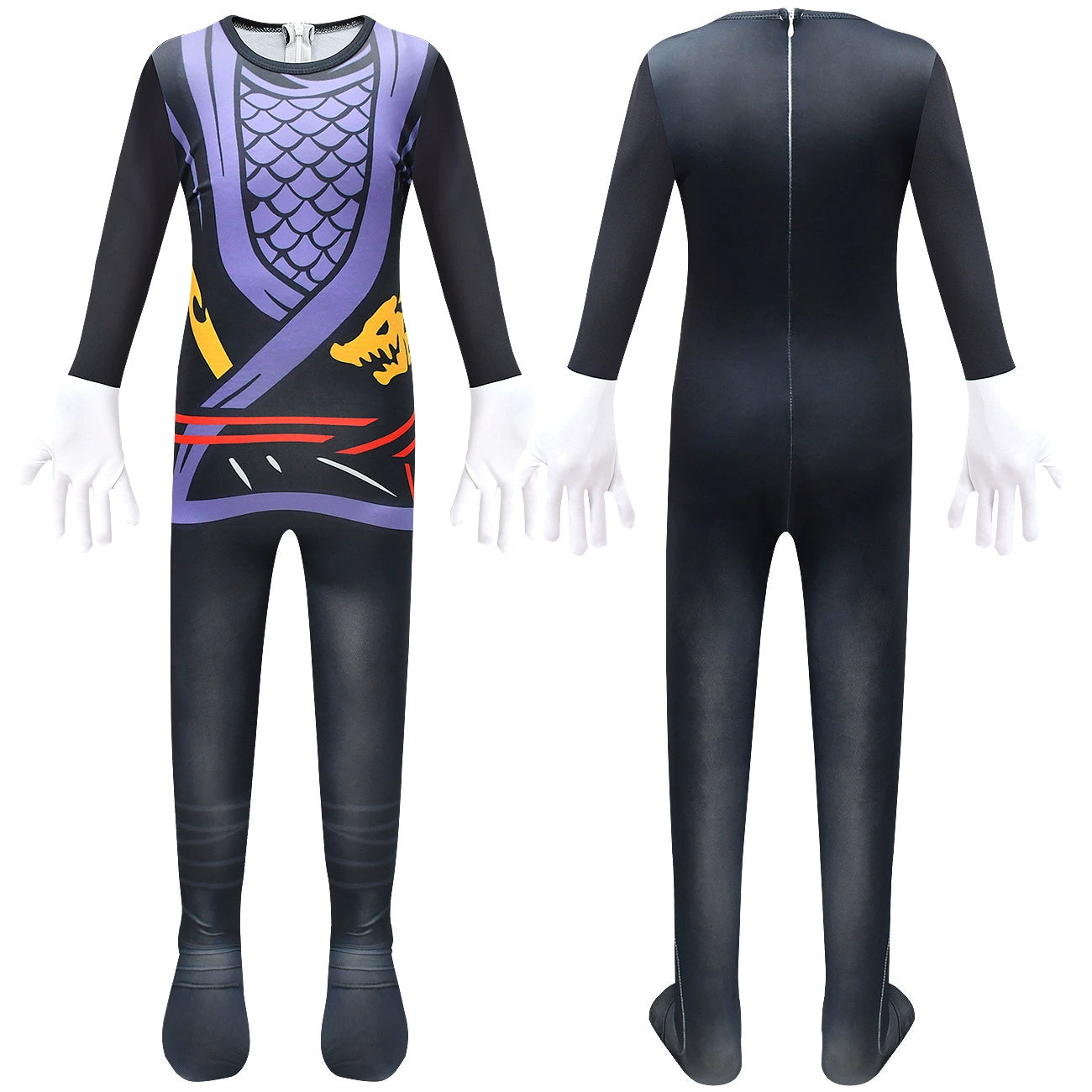 Lego Ninjago Black Ninja Cosplay Costume for Boys Girls Bodysuit Halloween Fancy Jumpsuits