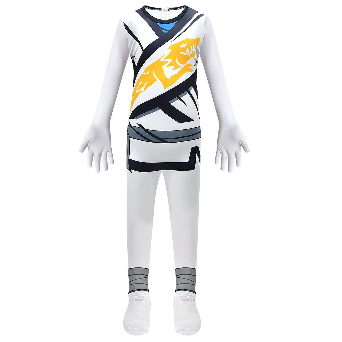 Lego Ninjago White Ninja Cosplay Costume for Boys Girls Bodysuit Halloween Fancy Jumpsuits