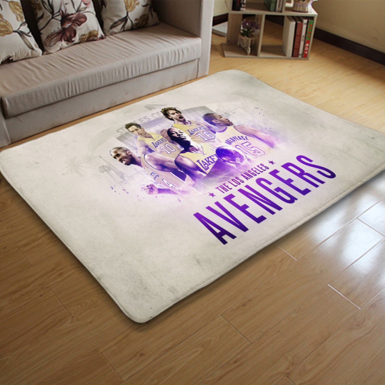 Los Angeles Basketball Lakers Rugs Bedroom Living Room Bathroom Carpet Mat Rug