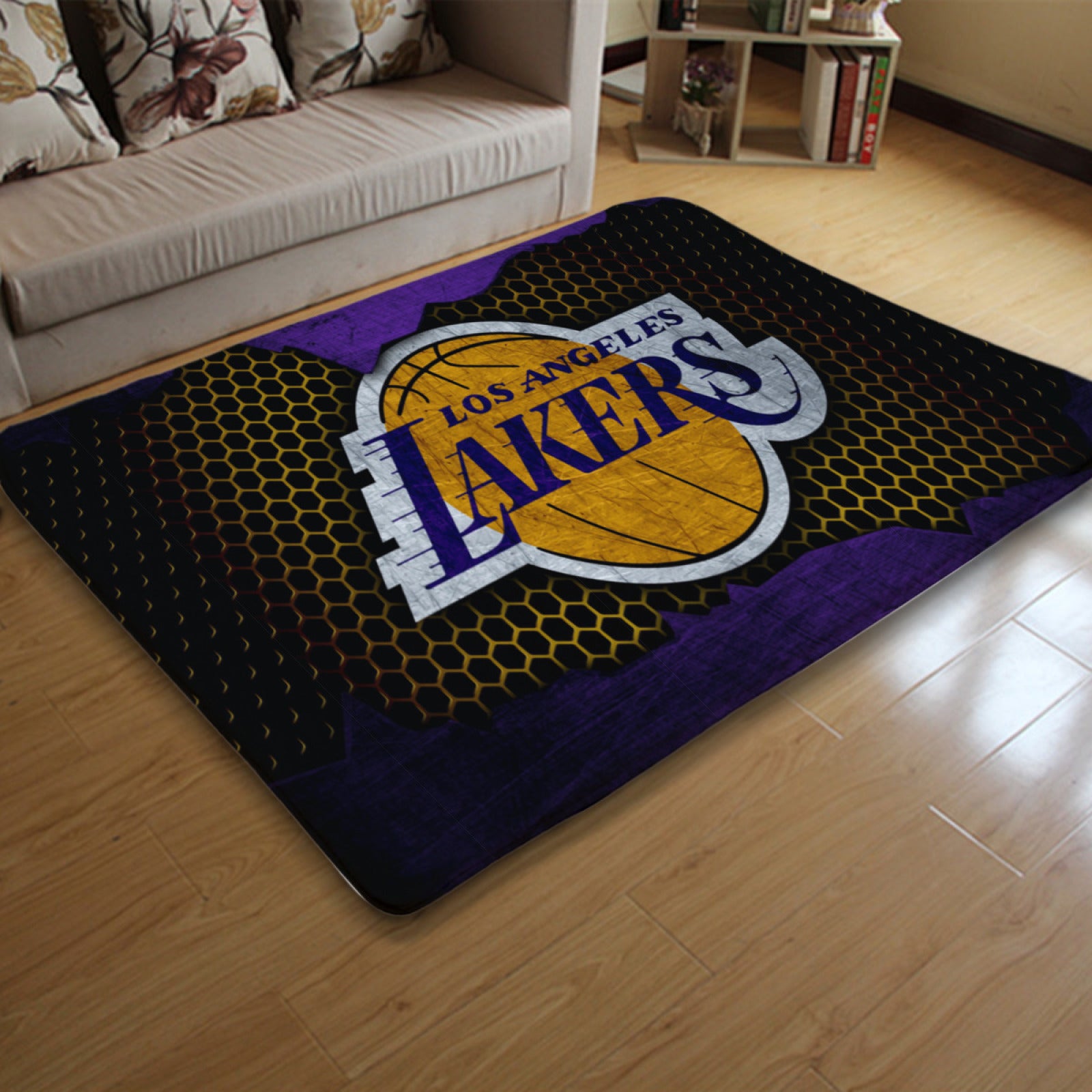 Los Angeles Basketball Lakers Rugs Bedroom Living Room Bathroom Carpet Mat Rug