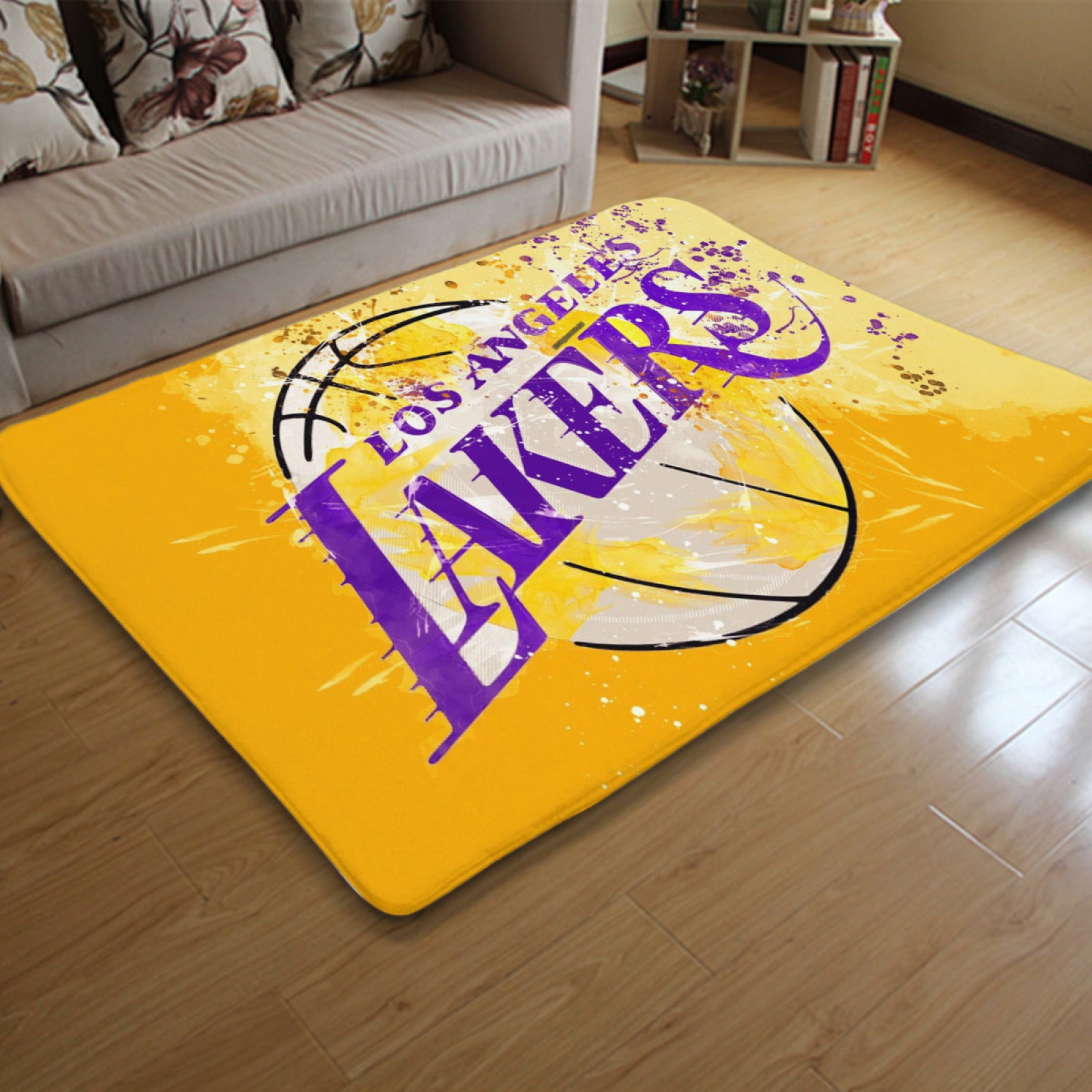 Los Angeles Basketball Lakers Rugs Bedroom Living Room Bathroom Carpet Mat Rug