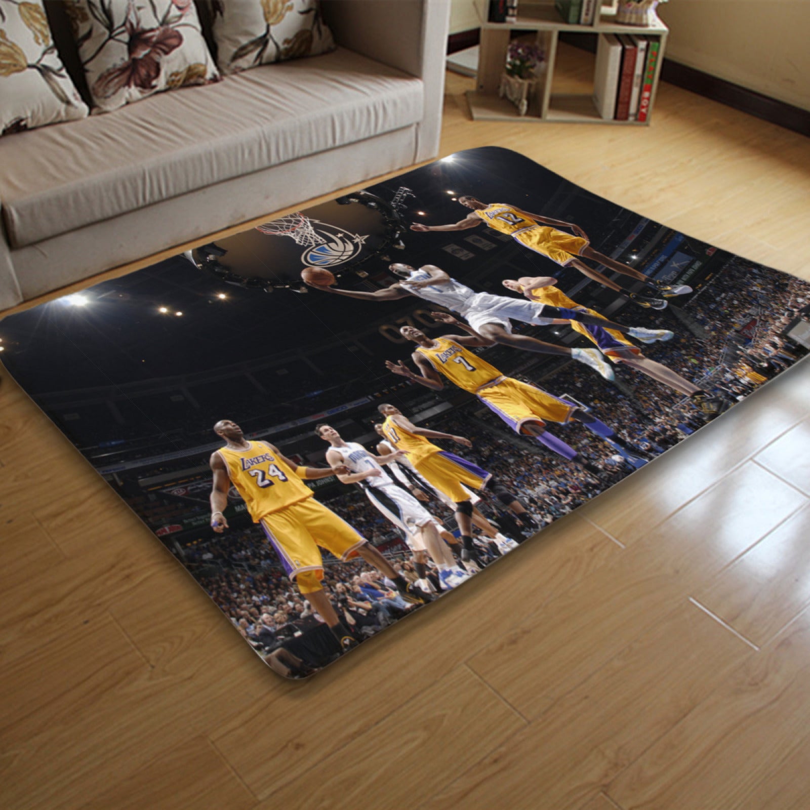 Los Angeles Basketball Lakers Rugs Bedroom Living Room Bathroom Carpet Mat Rug