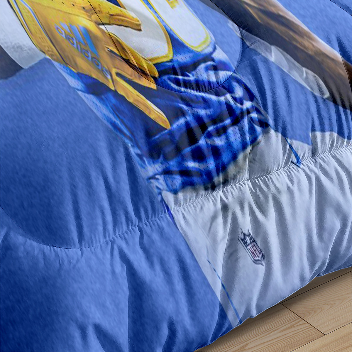 Los Angeles Rugby Chargers Comforter Pillowcases 3PC Sets Blanket All Season Reversible Quilted Duvet