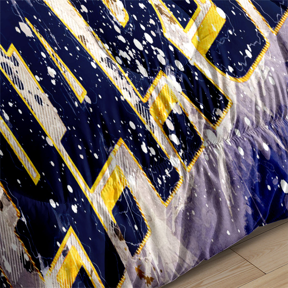 Los Angeles Rugby Chargers Comforter Pillowcases 3PC Sets Blanket All Season Reversible Quilted Duvet