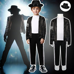 Michael Jackson MJ Cosplay Stage Outfit Costume Full Set for Boys and Girls
