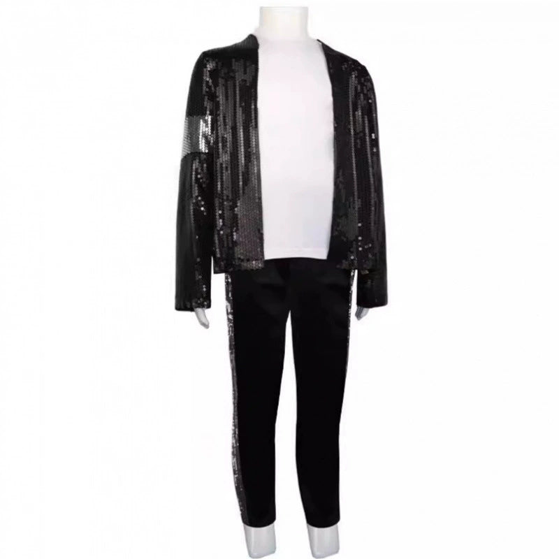 Michael Jackson MJ Cosplay Stage Outfit Costume Full Set for Boys and Girls