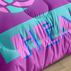 Miami Basketball Heat Comforter Pillowcases 3PC Sets Blanket All Season Reversible Quilted Duvet
