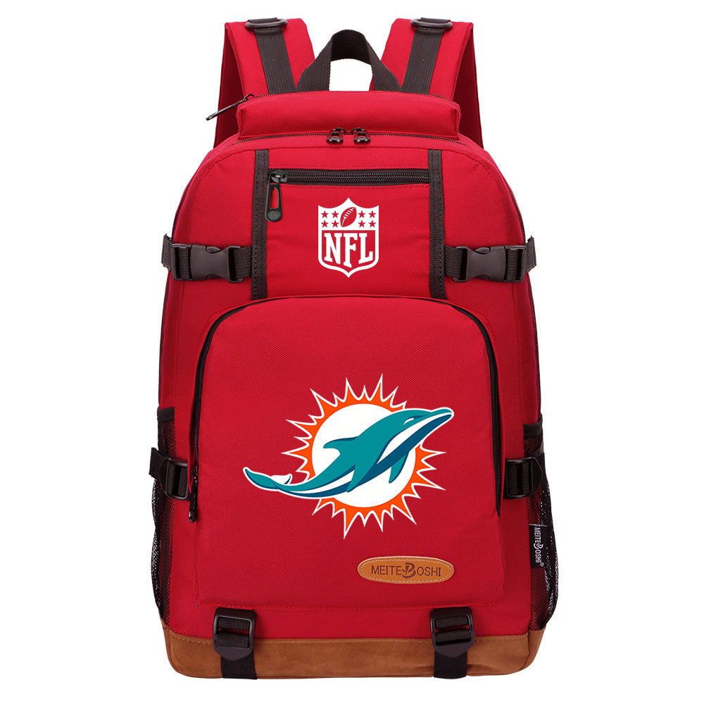 Miami Dolphins Football Team Rugby Waterproof Backpack School Notebook Travel Bag