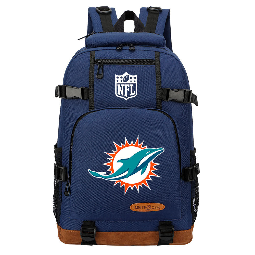 Miami Dolphins Football Team Rugby Waterproof Backpack School Notebook Travel Bag