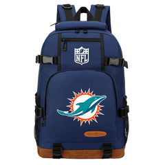 Miami Dolphins Football Team Rugby Waterproof Backpack School Notebook Travel Bag