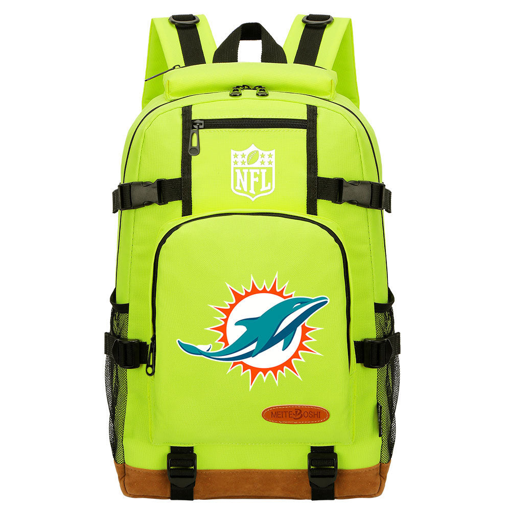 Miami Dolphins Football Team Rugby Waterproof Backpack School Notebook Travel Bag