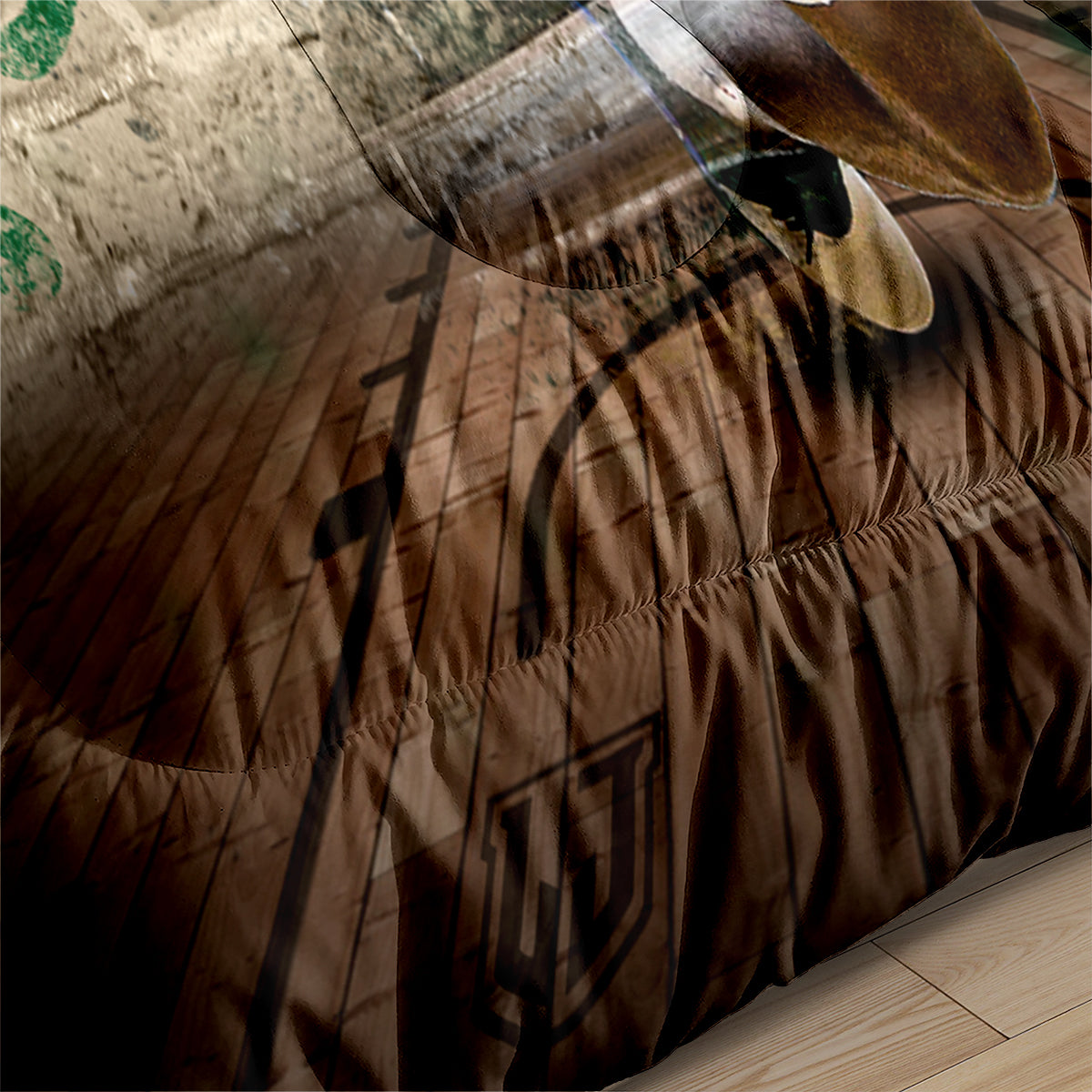 Milwaukee Basketball Bucks Comforter Pillowcases 3PC Sets Blanket All Season Reversible Quilted Duvet