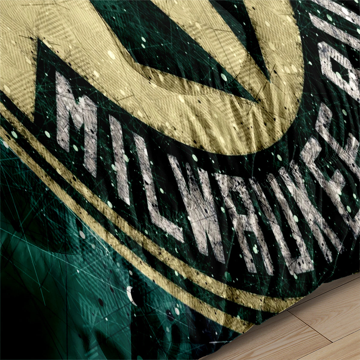 Milwaukee Basketball Bucks Comforter Pillowcases 3PC Sets Blanket All Season Reversible Quilted Duvet