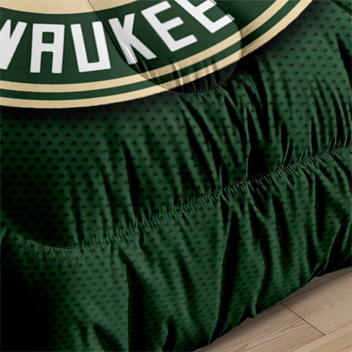 Milwaukee Basketball Bucks Comforter Pillowcases 3PC Sets Blanket All Season Reversible Quilted Duvet
