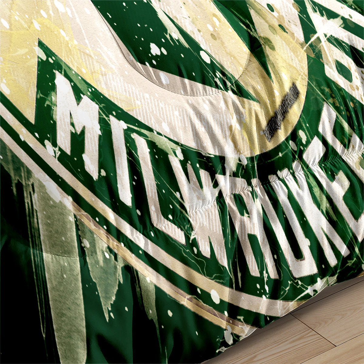 Milwaukee Basketball Bucks Comforter Pillowcases 3PC Sets Blanket All Season Reversible Quilted Duvet